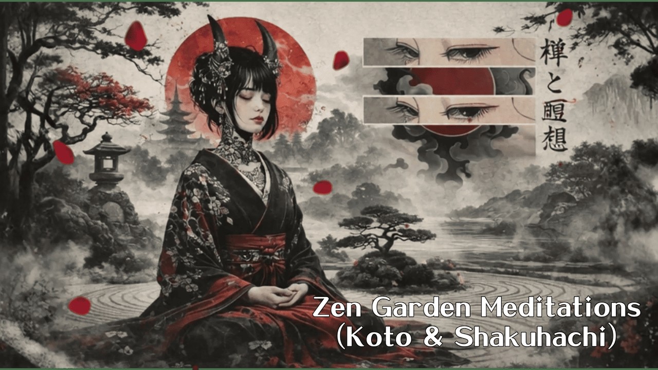 Zen Garden Meditations | Relaxing Koto & Shakuhachi Music for Stress Relief & Study