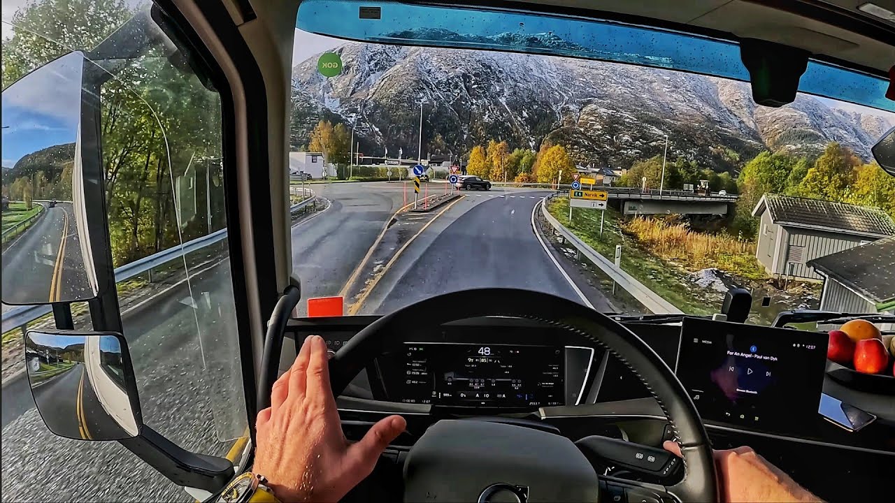 Mosjøen- Mo I Rana in 4K60 HDR  POV Truck Driving Norway Volvo FH540