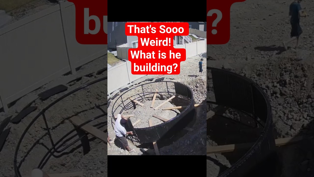 Digging Trampoline by Hand - Epic Hover at the End - #DIY #backyardideas #InGroundTrampoline