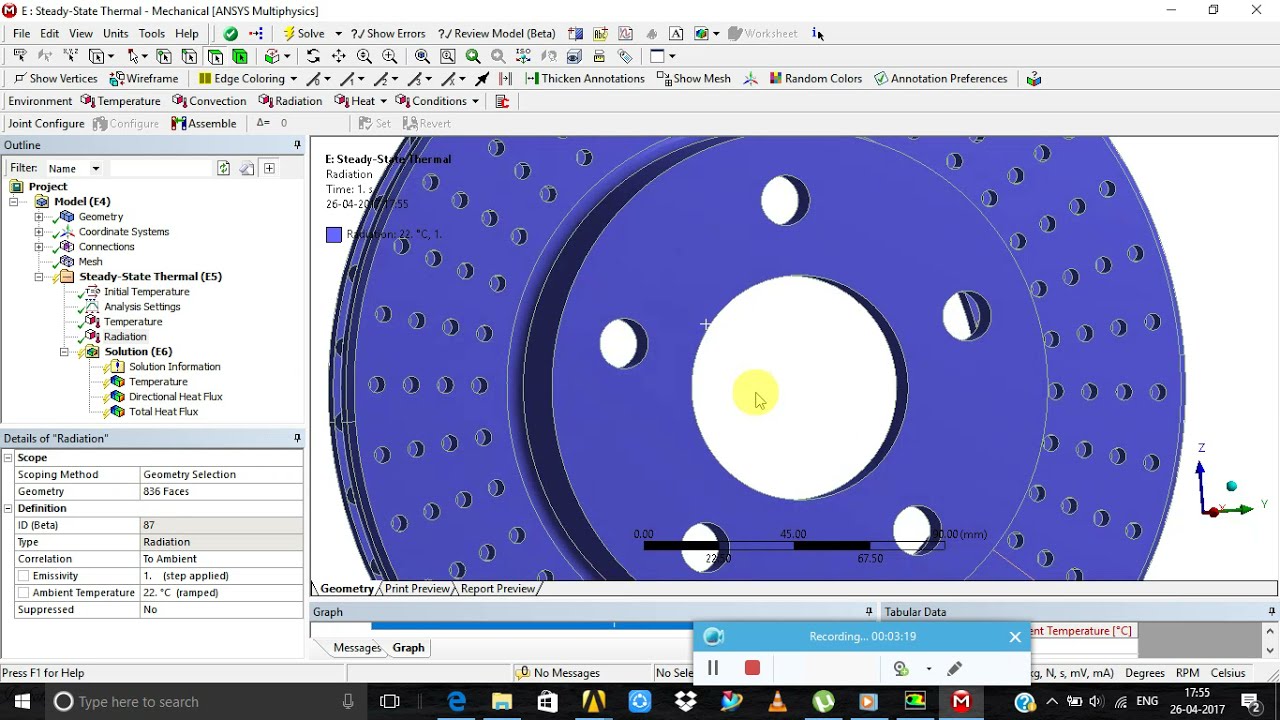 ANSYS Automotive Disc brake thermal analysis