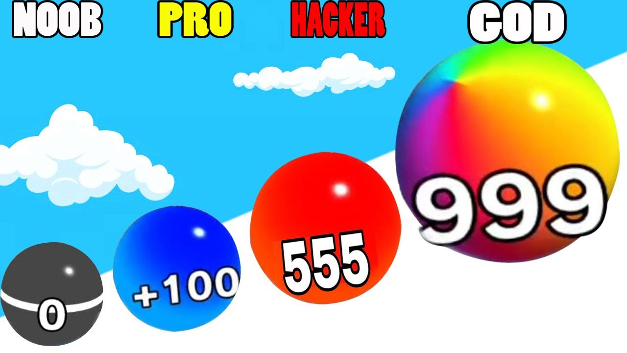 NOOB vs PRO vs HACKER vs GOD in Calculate Ball