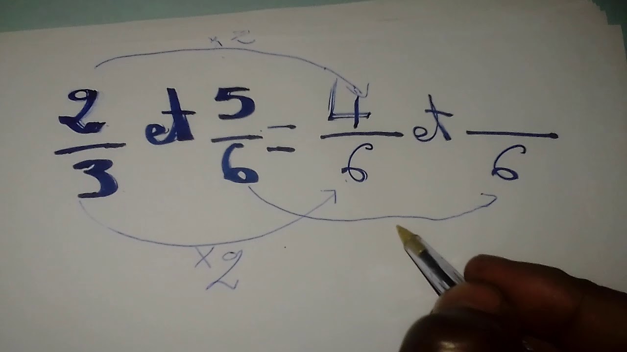 FRACTION:Réduire au même dénominateur 5ième partie 1