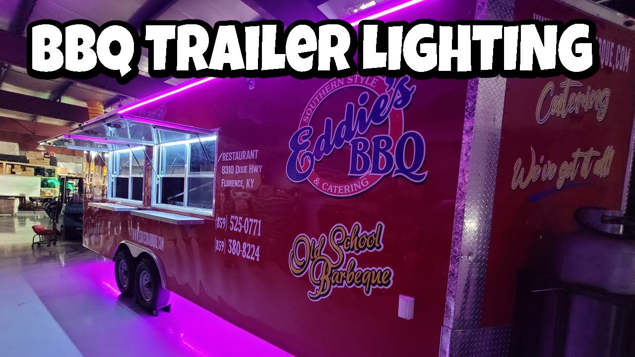 Food Trailer Lighting by Boogey Lights | 24' BBQ Trailer