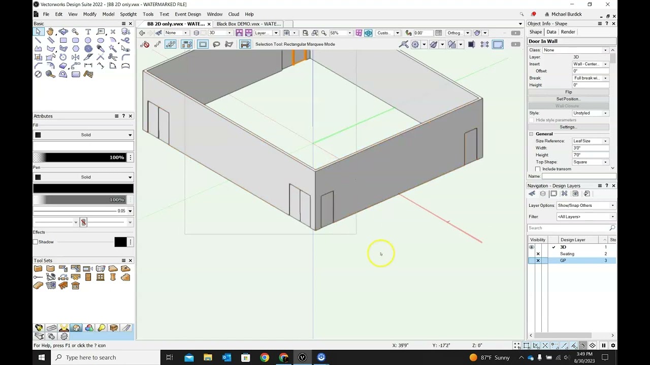 Vectorworks 8: 3D theater build