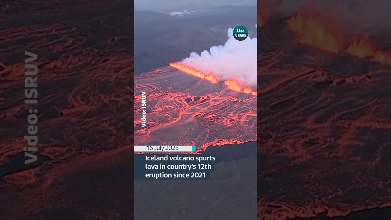 Volcanic eruption in southwestern Iceland has triggered the evacuation of tourists | ITV News