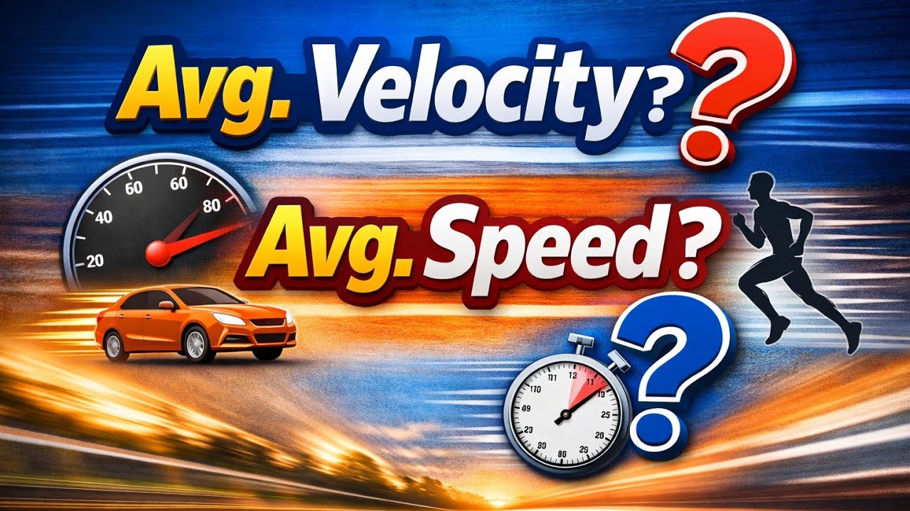 Average Speed Average Velocity Kinematics 