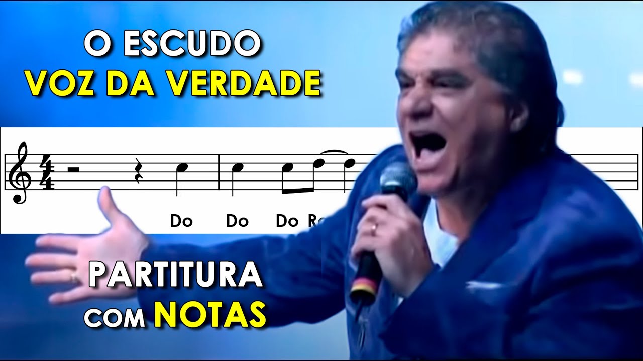 O Escudo | Partitura com Notas para Flauta Doce, Violino + Playback | Voz da Verdade