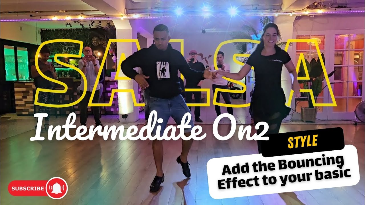 SALSA ON2 ✨️ DANCING WITH BOUNCE EFFECT IN THE BASIC 🔃  SALSA PATTERN
