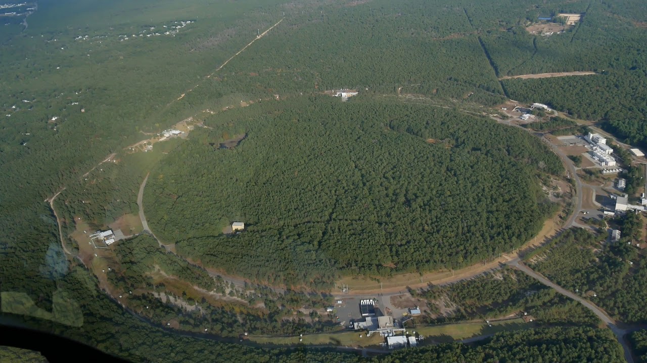 Aerial view: PHENIX Relativistic Heavy Ion Collider (RHIC) at Brookhaven Lab
