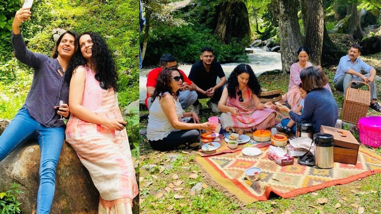 Kangana Ranaut enjoyed a picnic with her family in Manali | Rangoli Chandel family outing in Valley