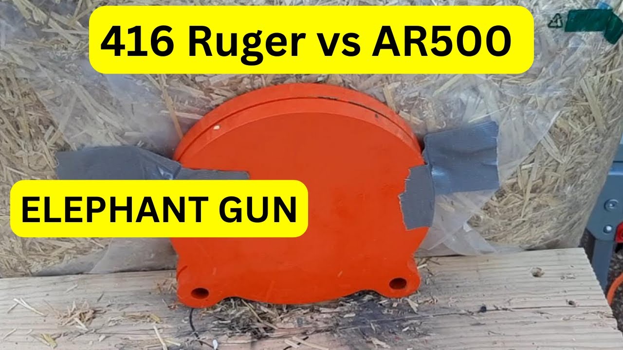 416 Ruger vs AR500 (Elephant Gun)
