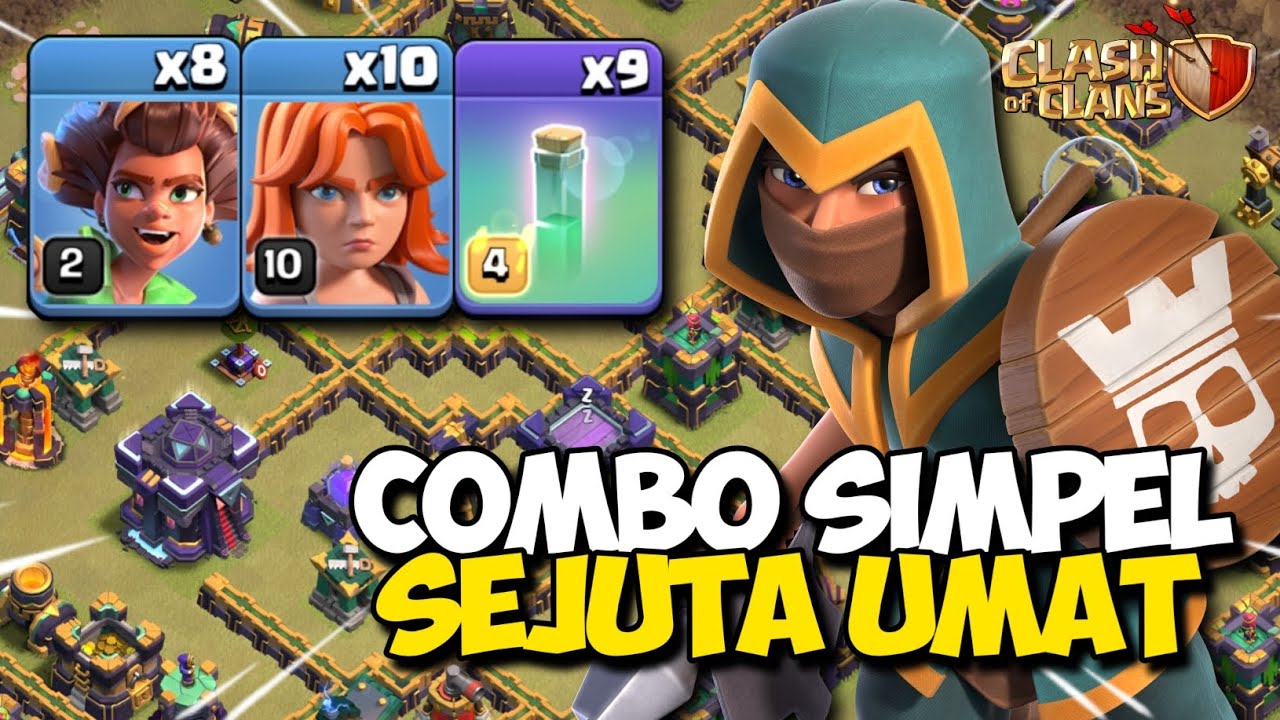 COMBO SEJUTA UMAT !! RC Walk + Root Rider Valkyrie STRATEGI TH 15 - Clash Of Clans