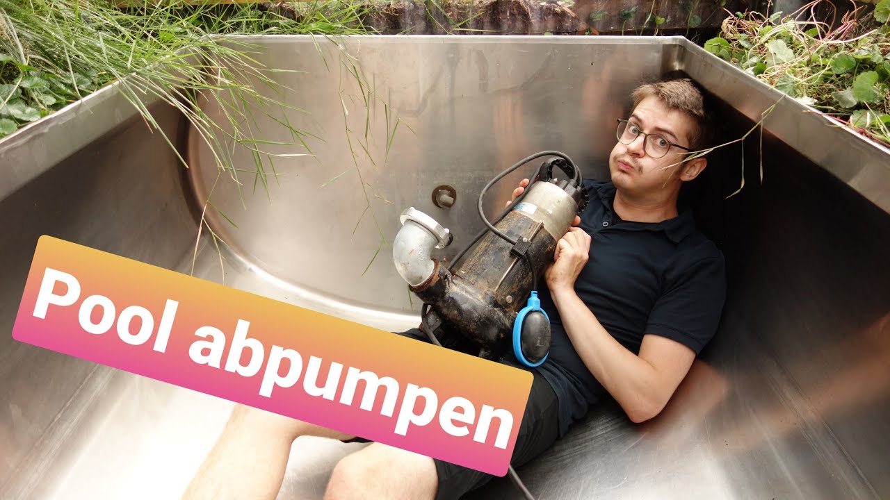 Pool abpumpen / Part 2 / Todes-Lampe ausbauen und öffnen