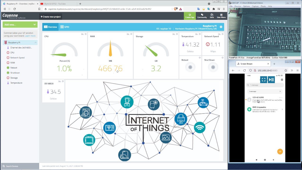 Control de dispositivos IoT con Cayenne