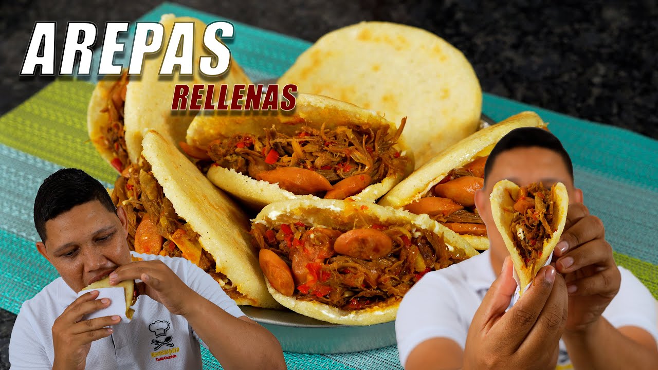 ✅C&oacute;mo preparar Arepas Rellenas de Carne Desmechada/Recetas para toda ocasion