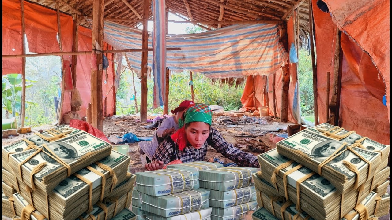 Girl surprised to find 1.2 million dollars in an abandoned, shabby hut.