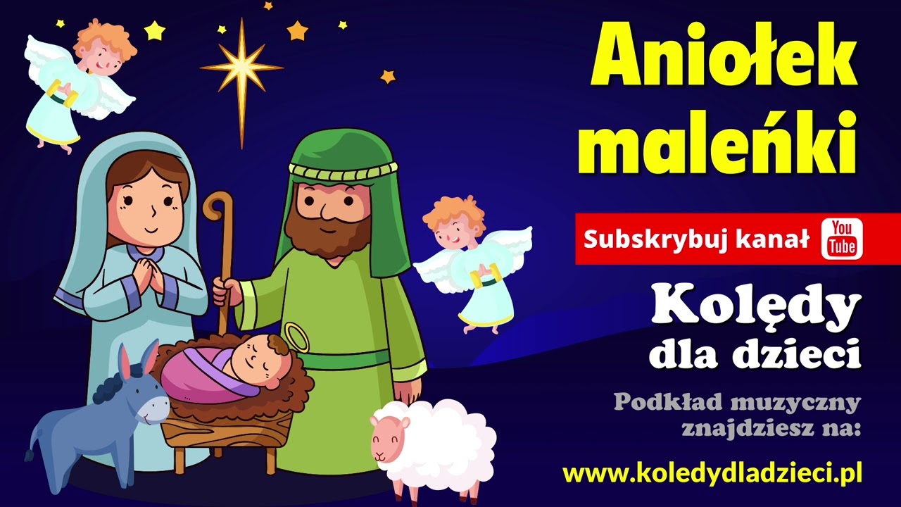 Aniołek maleńki jak wróbelek - Kolędy dla dzieci - Super wersja na występy - podkład Jangok