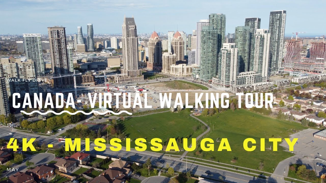 [ 4k ] Canada Walking Tour - Mississauga City - Square one District