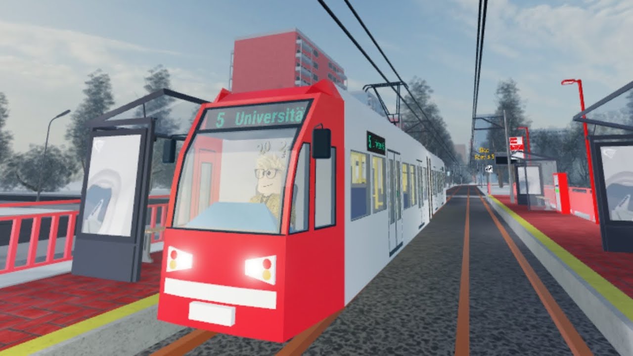 Mit der Tram auf der Linie 5 unterwegs in MVB | Straßenbahnen und Busse. [Roblox]