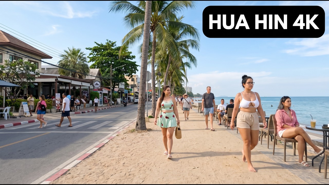 Hua Hin Thailand Walking Tour 4K 🇹🇭 | Beautiful Beaches, Markets & Real Thai Life