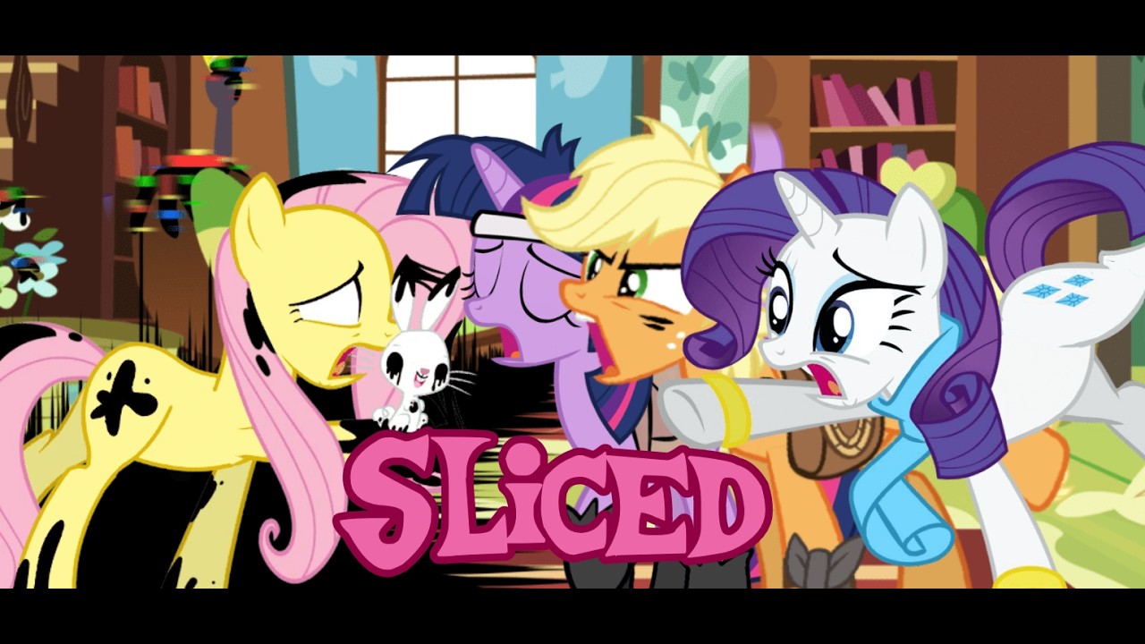 Sliced but Fluttershy, Applejack Twilight & Rarity sing It (FNF MLP Pony Version)