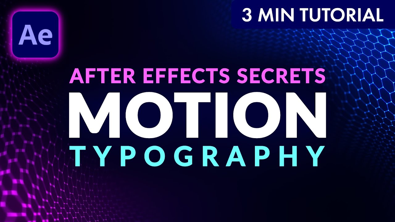 Quick Motion Typography After Effects Tutorial - In 3 mins