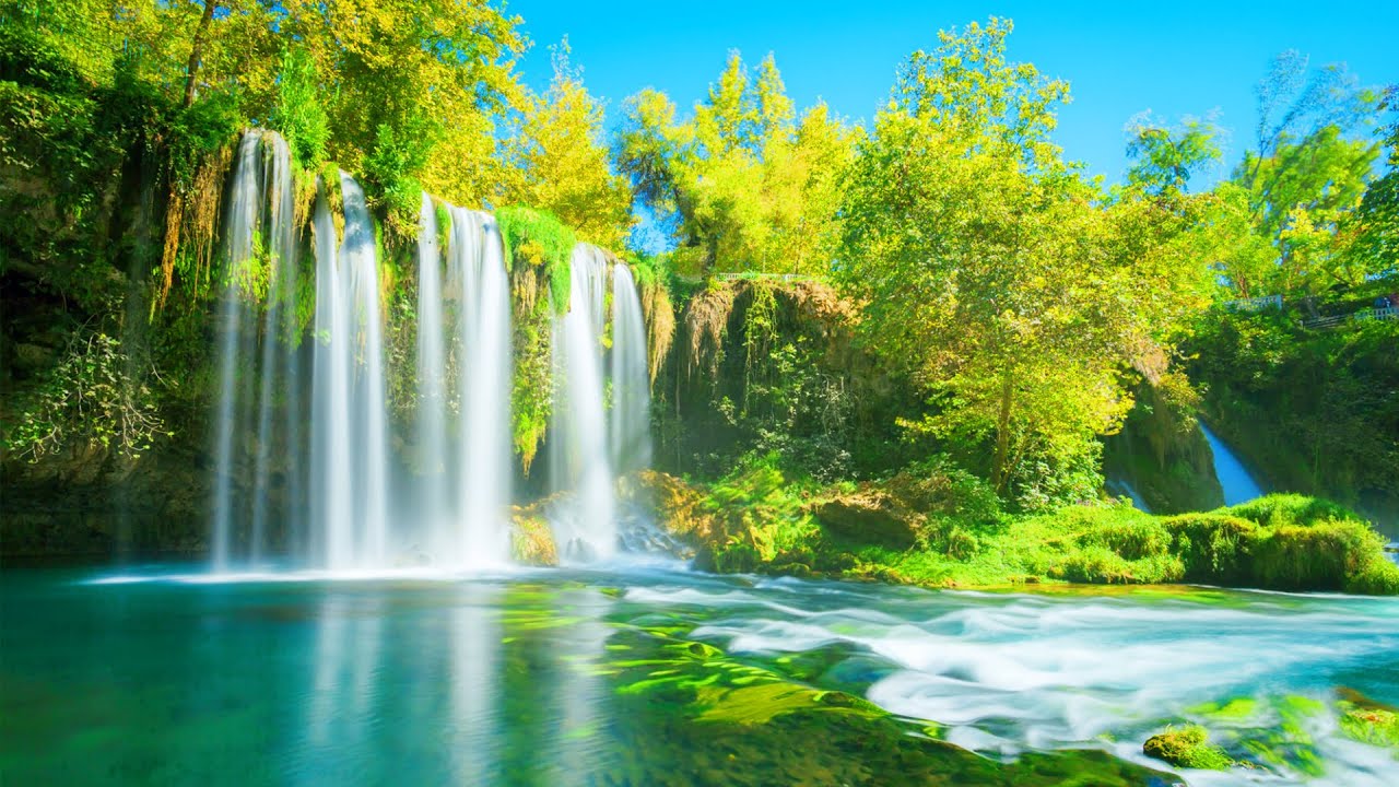 Beautiful Relaxing Calming Music With Waterfall Sounds, Bird Sounds for Meditation, Spa & Deep Sleep