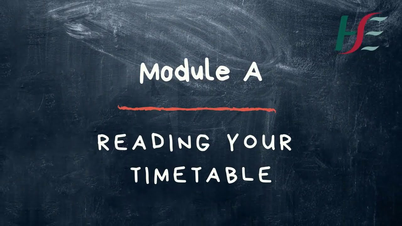 Preparing for Secondary School | Part 1 - Organisation | Module A - Reading Your School Timetable