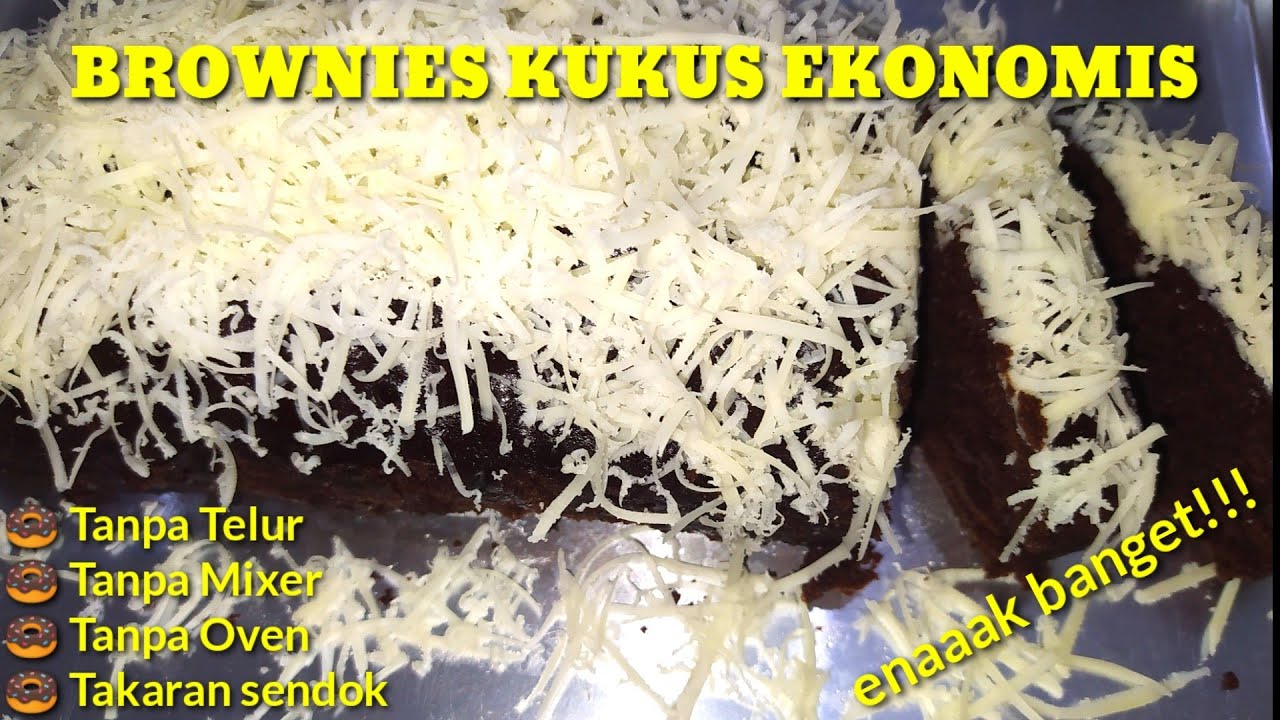 BROWNIES KUKUS EKONOMIS (TAKARAN SENDOK, TANPA TELUR, TANPA MIXER, & TANPA OVEN)