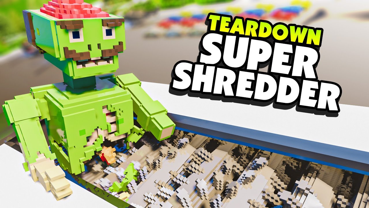 Уничтожаем зомби-тряпичных кукол в СУПЕР-ШРЕДДЕРЕ — Teardown Mods