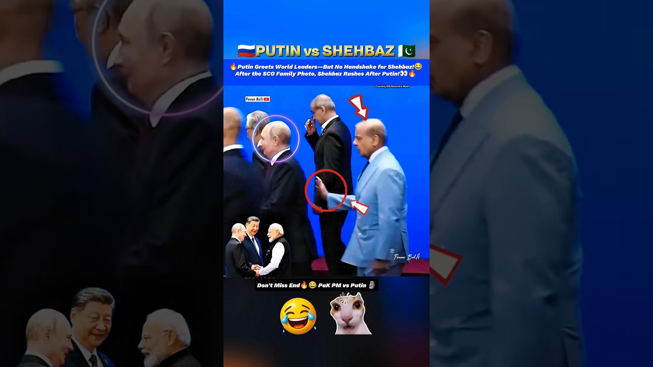 Don't Miss End🔥😂 PaK PM Shehbaz Sharif vs Putin in SCO Summit 🇷🇺🇵🇰 #shorts
