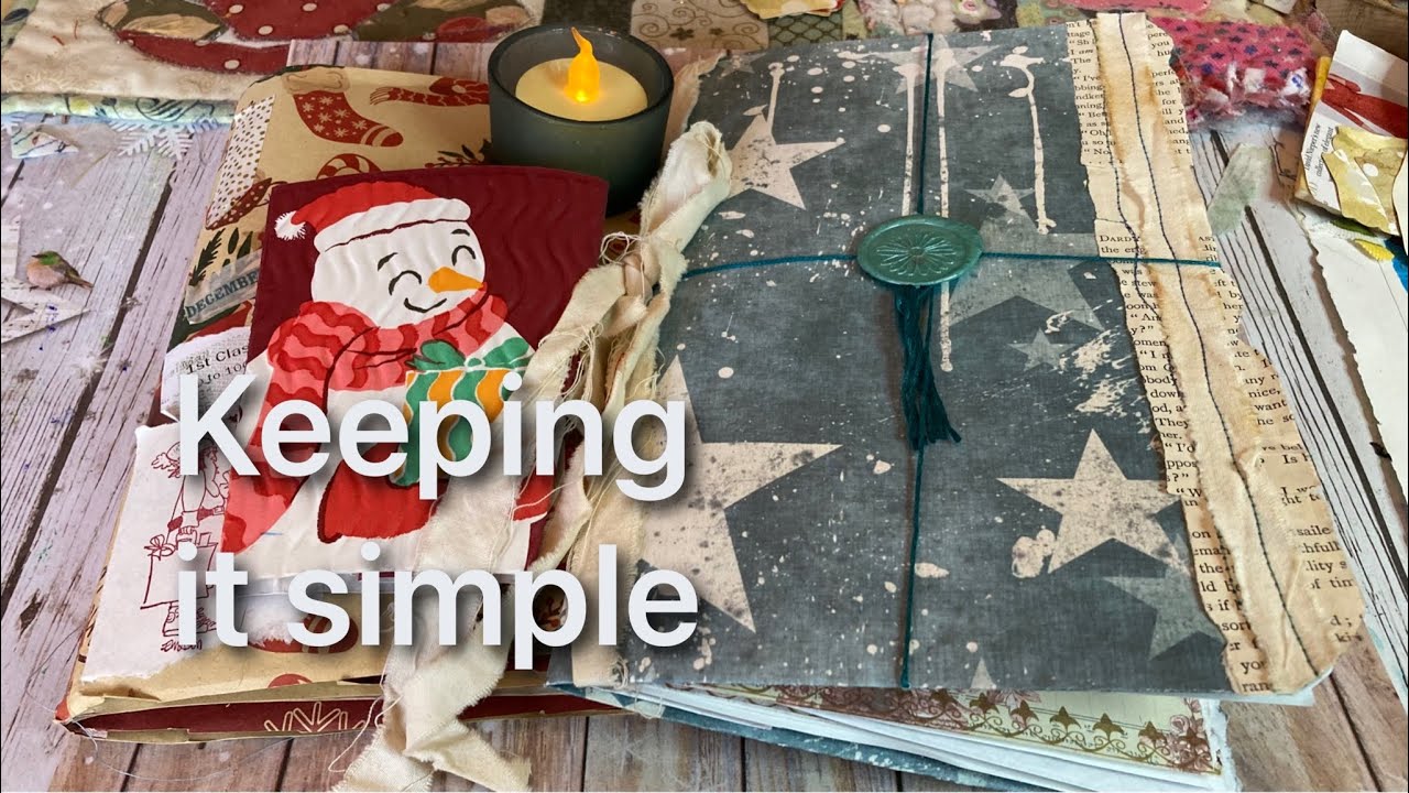 Simple Christmas journal flip through ephemera ideas making junk journals too #flipthroughfriday