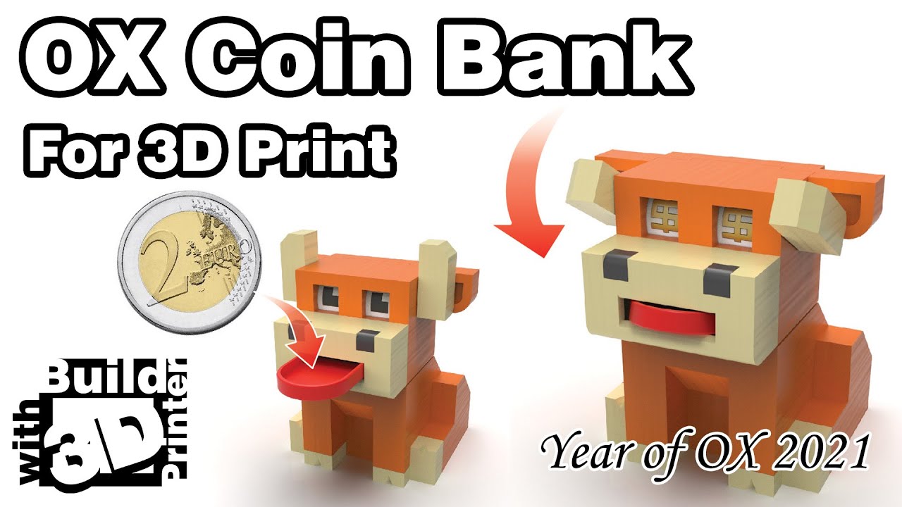 OX Coin Bank  for 3D-Print (Assembly Instructions)