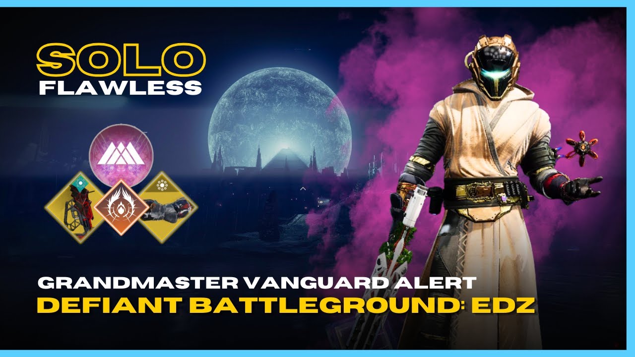 Solo Flawless GM Vanguard Alert "Defiant Battleground: EDZ" - Prismatic Warlock - Destiny 2
