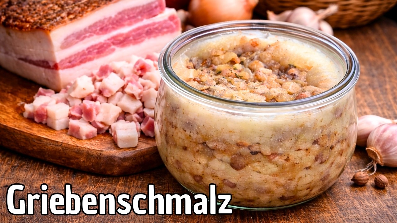 Leckeres Griebenschmalz mit Apfel und Zwiebel 😋 lecker einfach gemacht #287