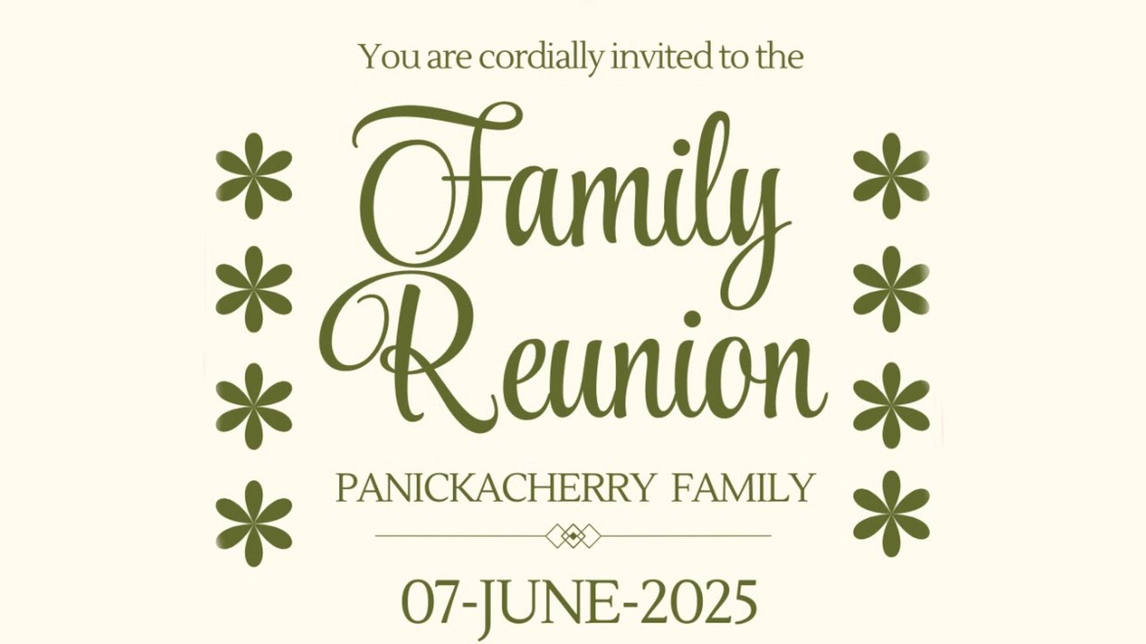 FAMILY REUNION | PANICKACHERRY FAMILY