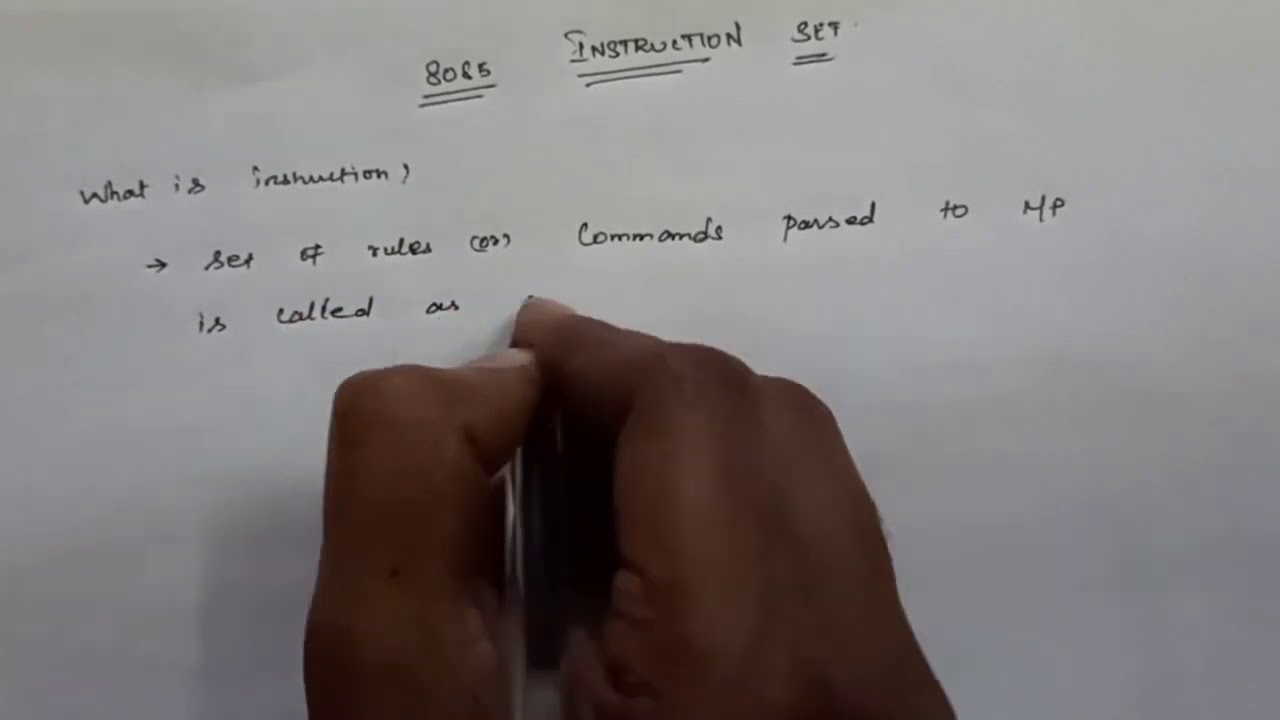 Instruction Set in 8085 Microprocessor and Its Classification || Learn Thought || S Vijay Murugan