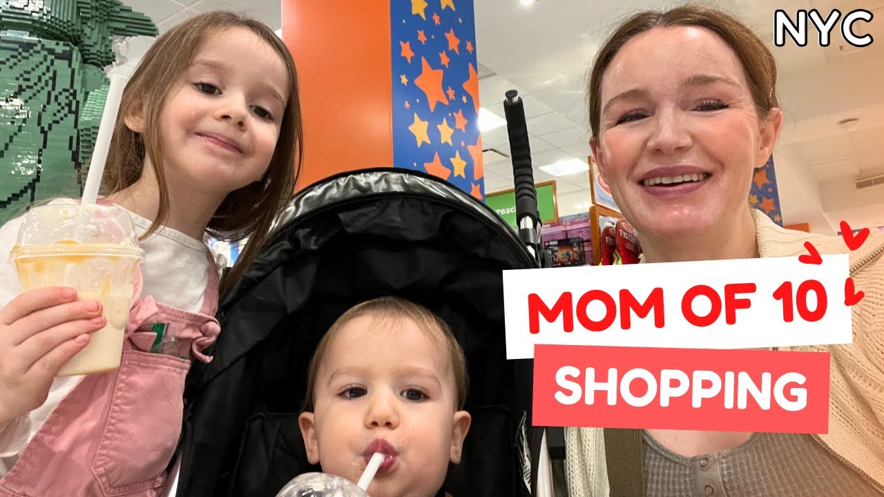 Mom of 10 in NYC ❤️🗽 Shopping! Macy's - Mc Donald's - Toys R Us - Midtown Manhattan
