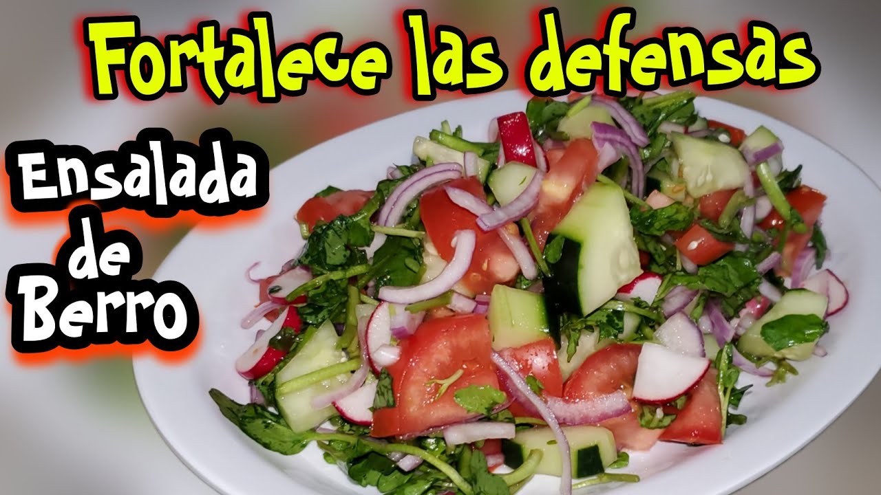 como subir las defensas del sistema inmune con esta ENSALADA DE BERRO