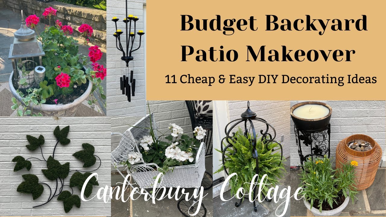 BUDGET BACKYARD PATIO MAKEOVER: 11 Cheap and Easy DIY Decorating Ideas and Projects