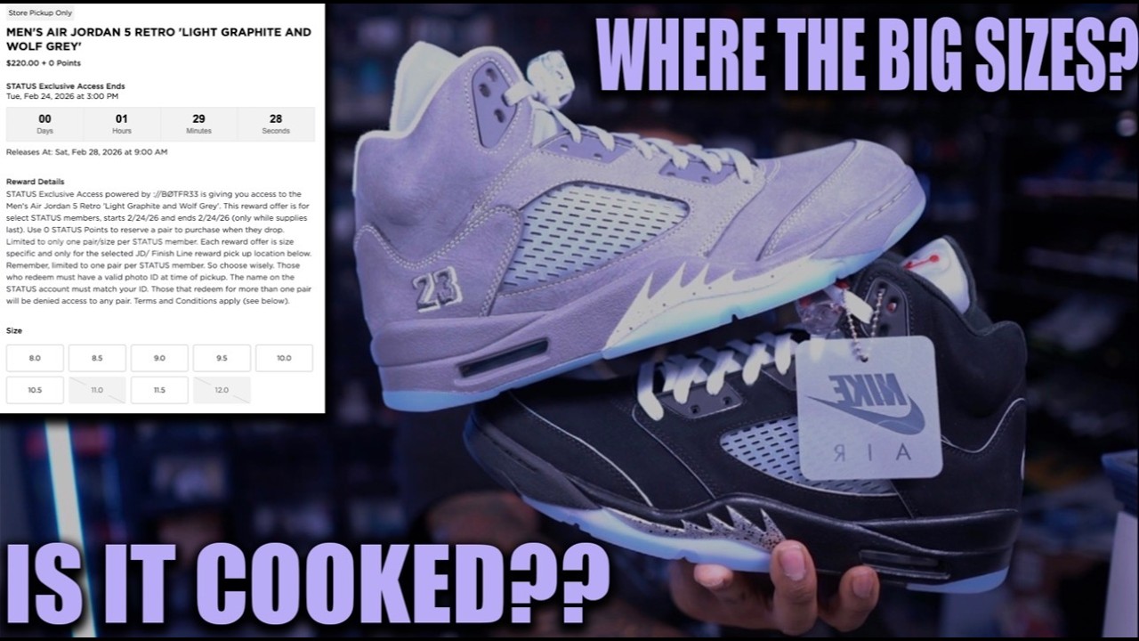 JORDAN 5 WOLF GREY MISSING PAIRS? IS THIS RELEASE COOKED ALREADY!