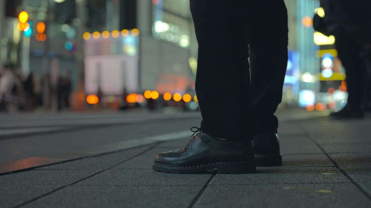 Soles in Japan 4K｜Paraboot  CHAMBORD｜Night Walk in Shinjuku｜French Leather in Tokyo Lights 