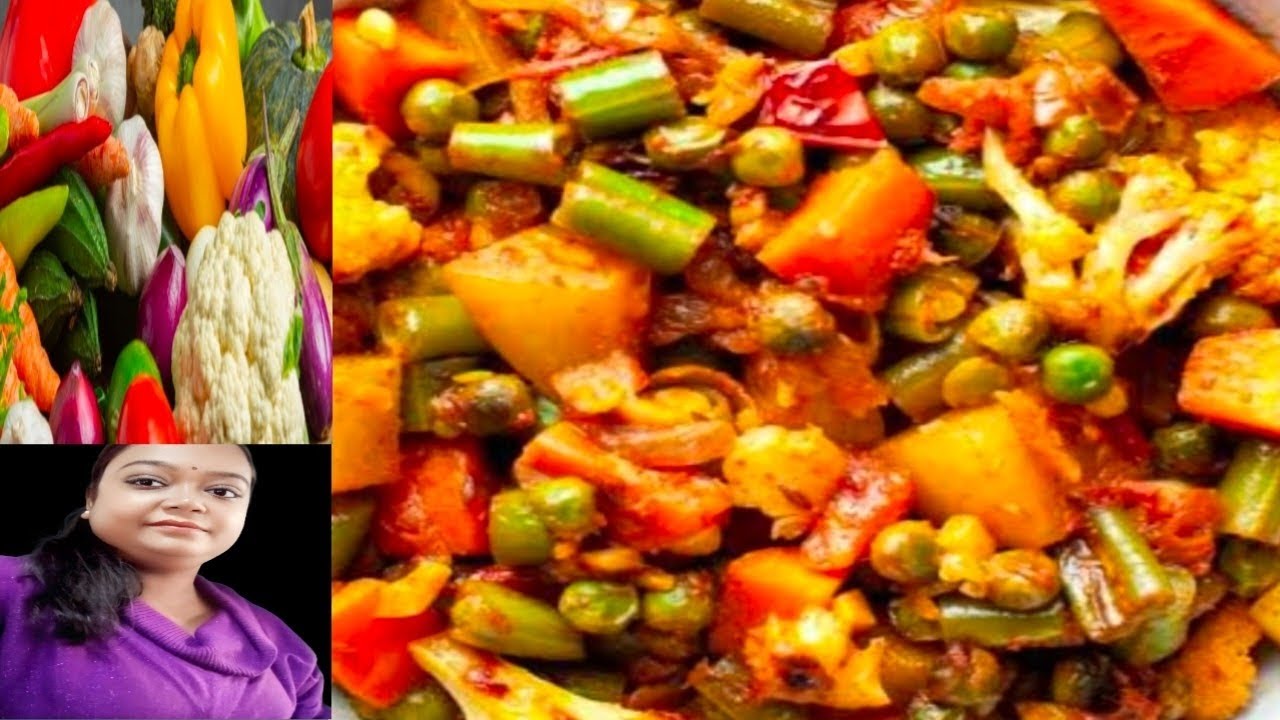 Kolkata Style Fried Mix Veg Subji Recipe# Unique Style Mix Veg Recipe# Easy And Testy Vegetable