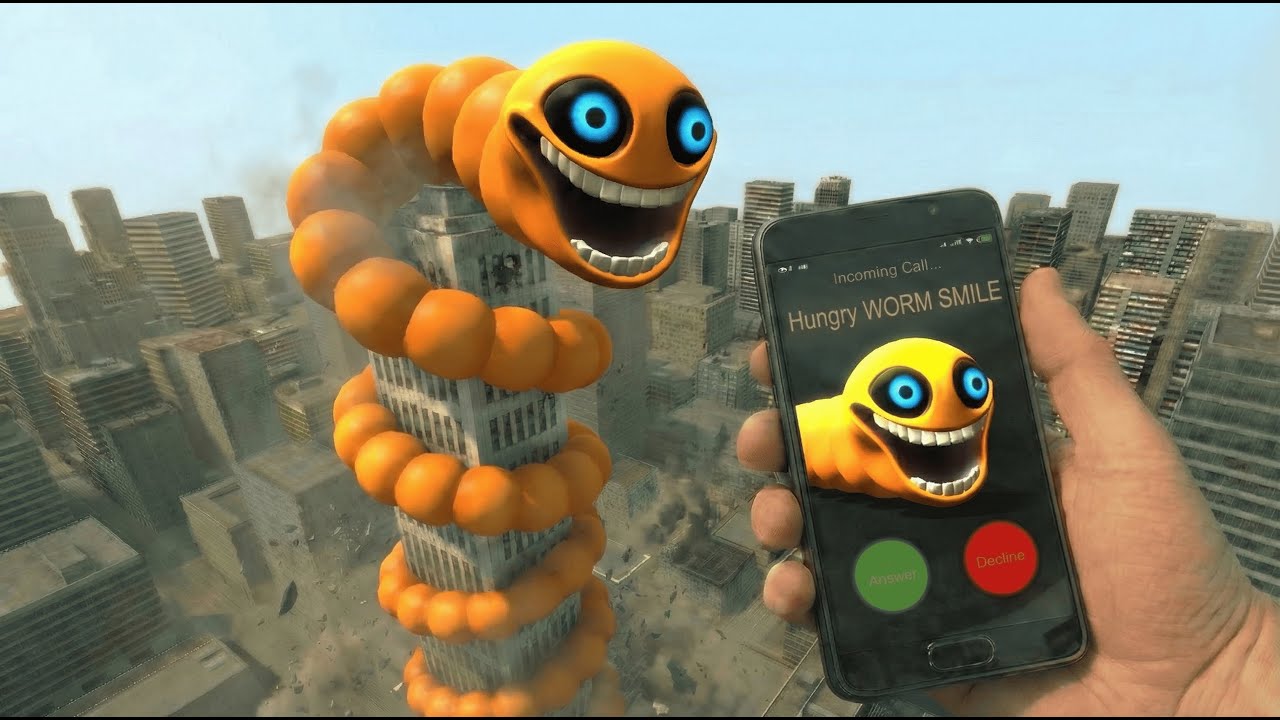 Something Terrifying Happens When Hungry Worm SMILE Calls You in Garry’s Mod