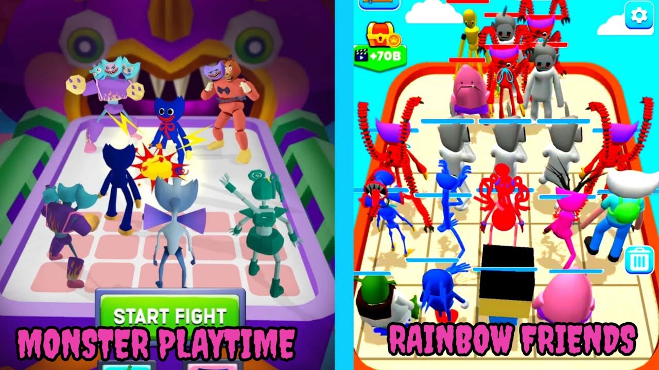 Playtime Merge Monster vs Merge Monster Rainbow Friends vs Rainbow Friends Android Gameplay