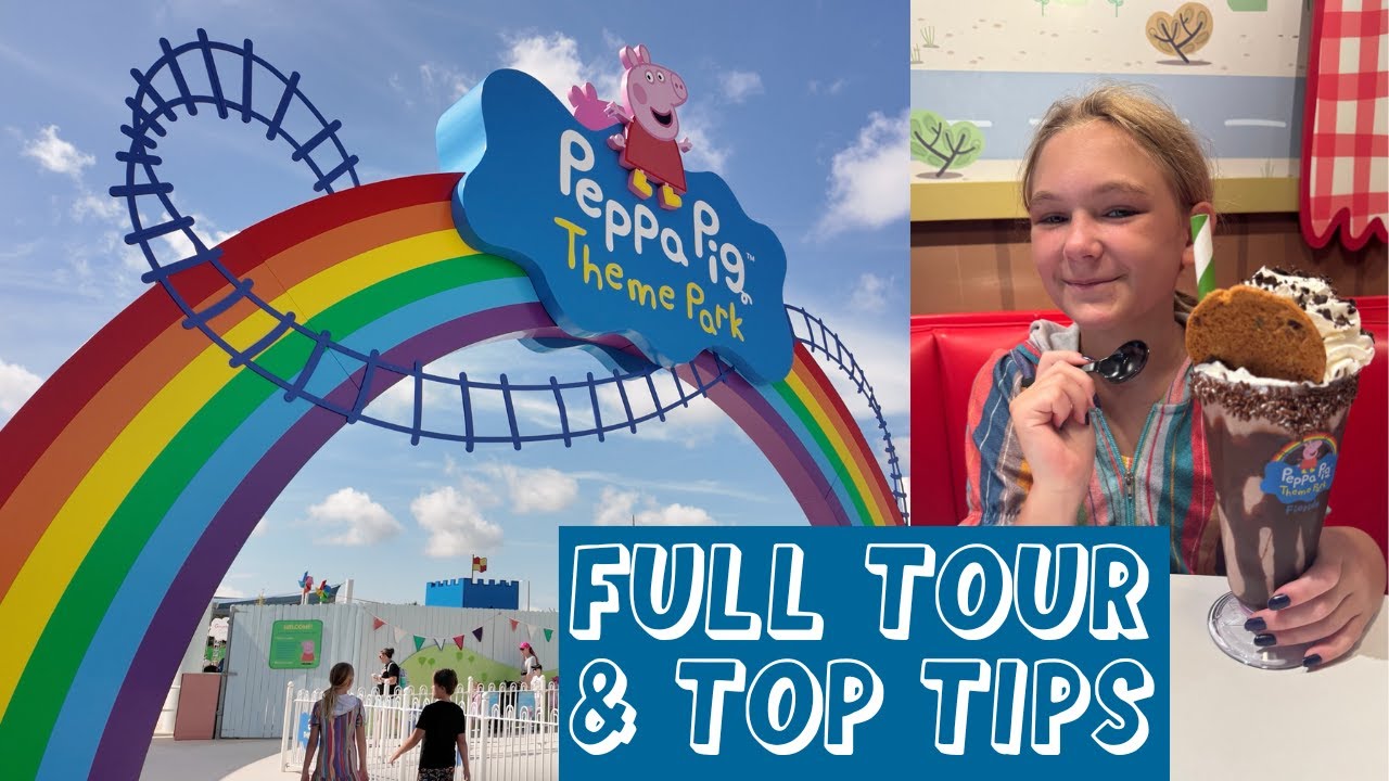 Peppa Pig Theme Park Florida Full Tour, Ride POVs, Muddy Puddles Splash Pad Fun & More