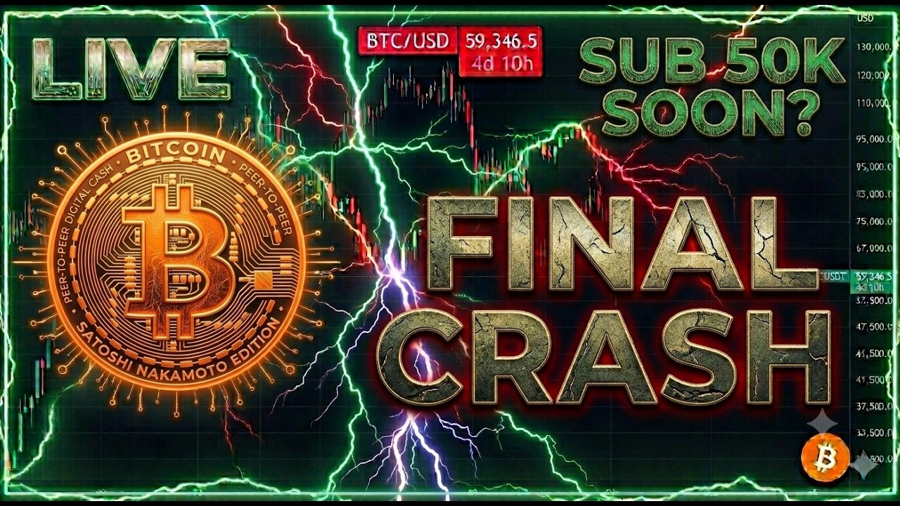 FINAL 50K BITCOIN AND MSTR CRASH!? Preparing For End of Bear Market! Bitcoin MSTR Dogecoin LIVE
