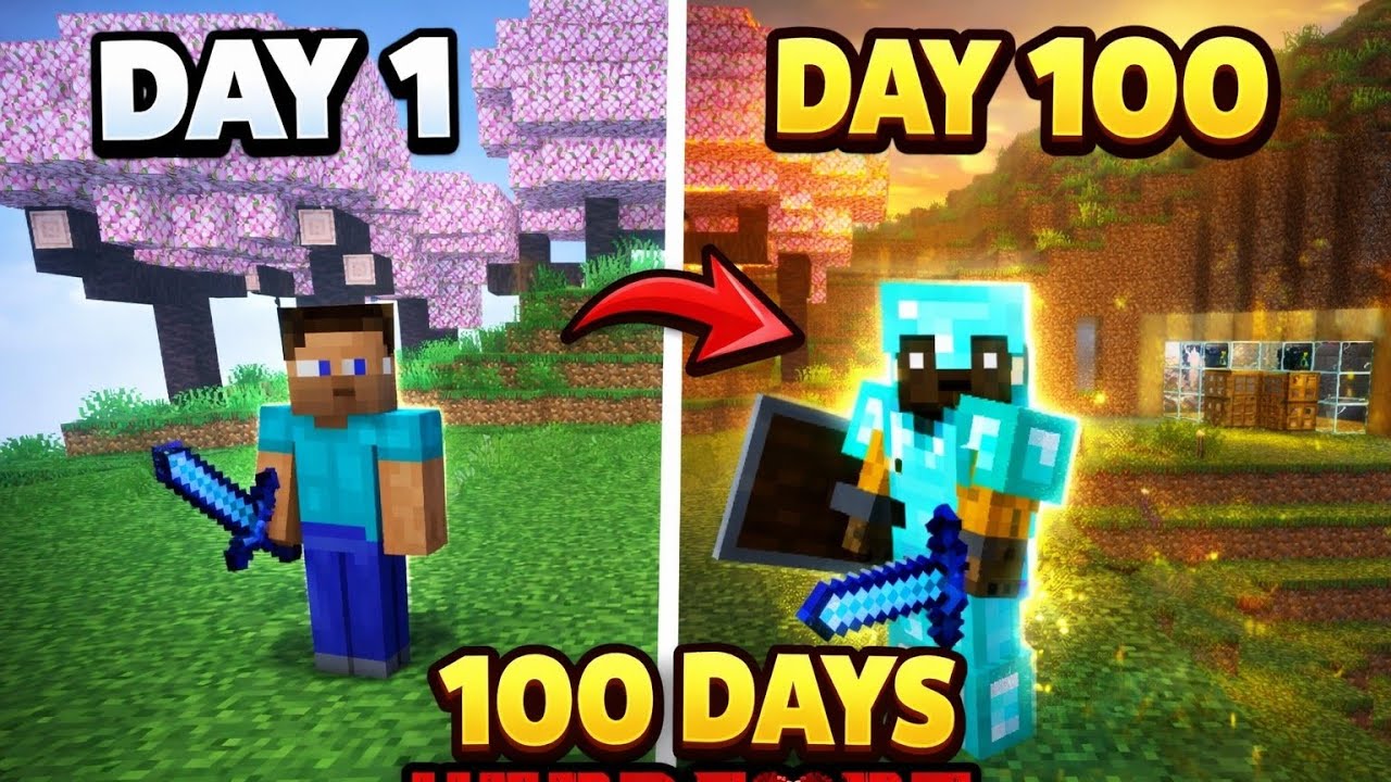 I Survived 100 Days In Minecraft Hardcore!