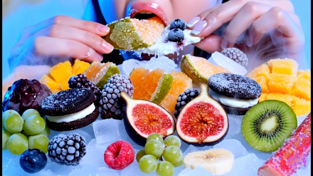 ❄️FROZEN FRUIT ASMR❄️| ASMR EATING | EATING SHOW | FROZEN FRUIT | ASMR MUKBANG | FROZEN DESSERT ASMR