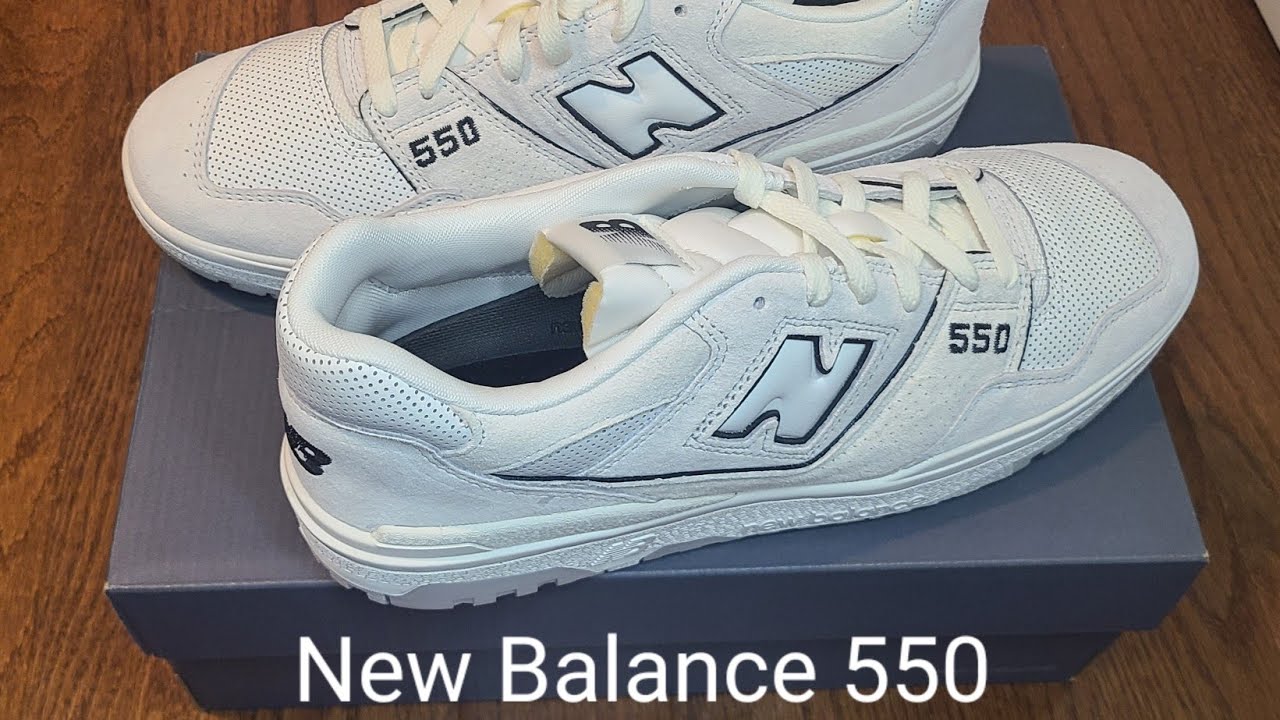 New Balance Men's 550 Sneakers Unboxing - Reflection/White/Black